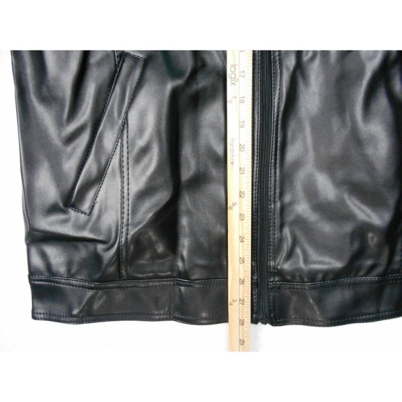 **R ROSSO BLACK & GOLD** Men's Black Leather Jacket Size 2XL New W/Tags - Picture 11 of 11
